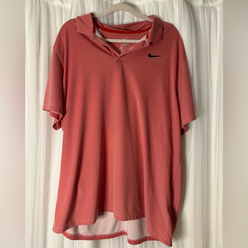 Nike Men's Red Dri-fit Polo Shirt XXL